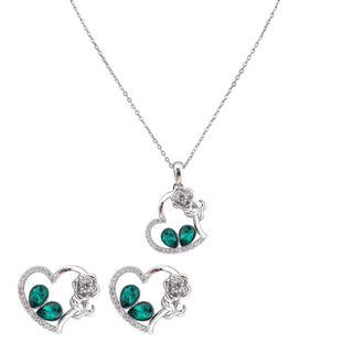 Emerald Heart & Rose