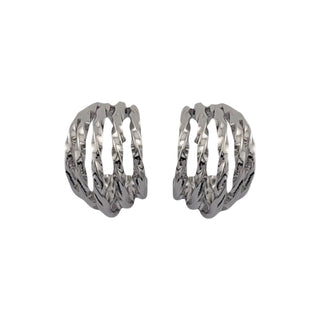 Argollas Silver Wave